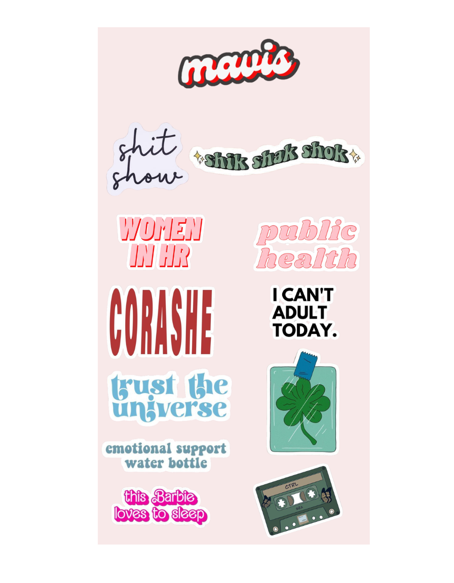 Mavi water proof stickers originals