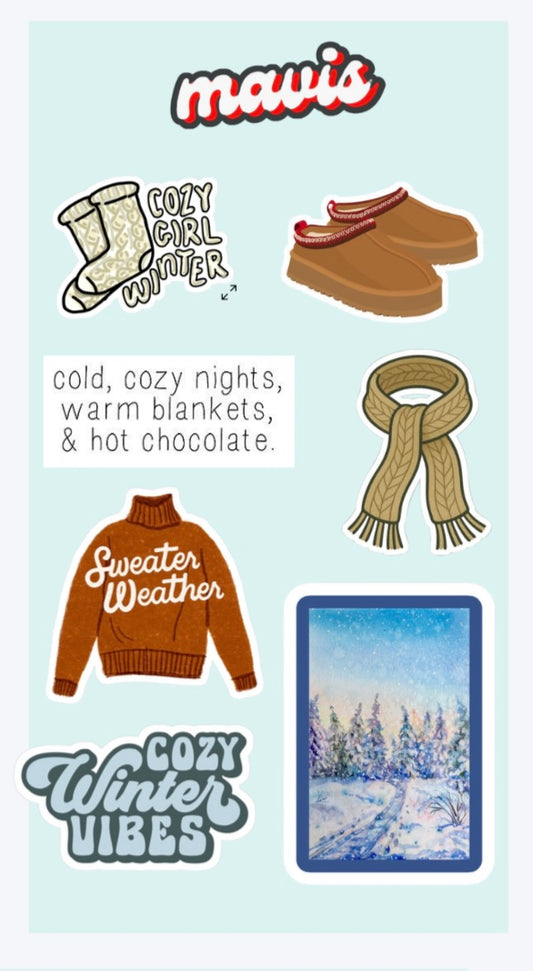 waterproof stickers winter edition