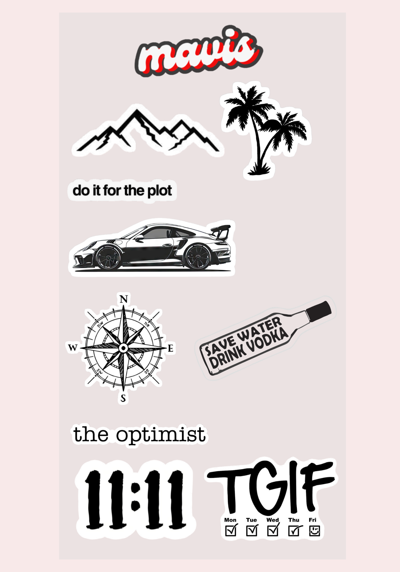 Mavis Black and white edition - water proof