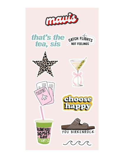 Mavi water proof summer stickers