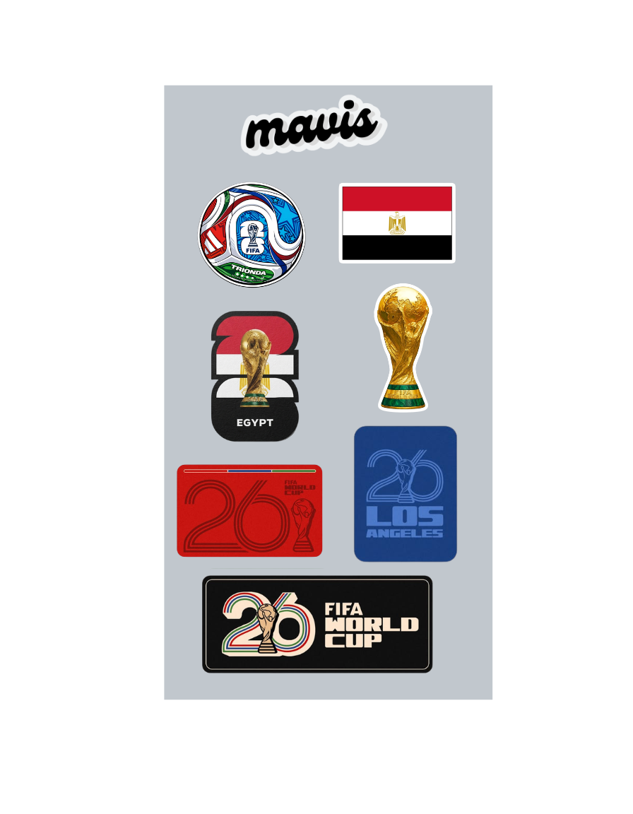 water proof stickers - world cup