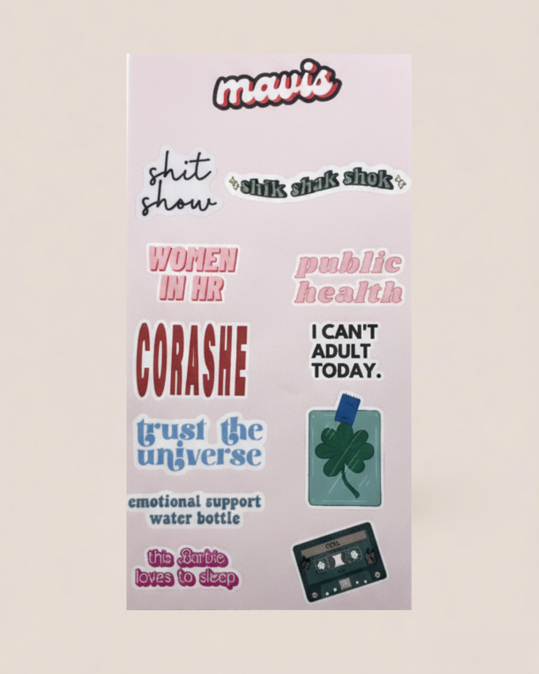 Mavi water proof stickers originals