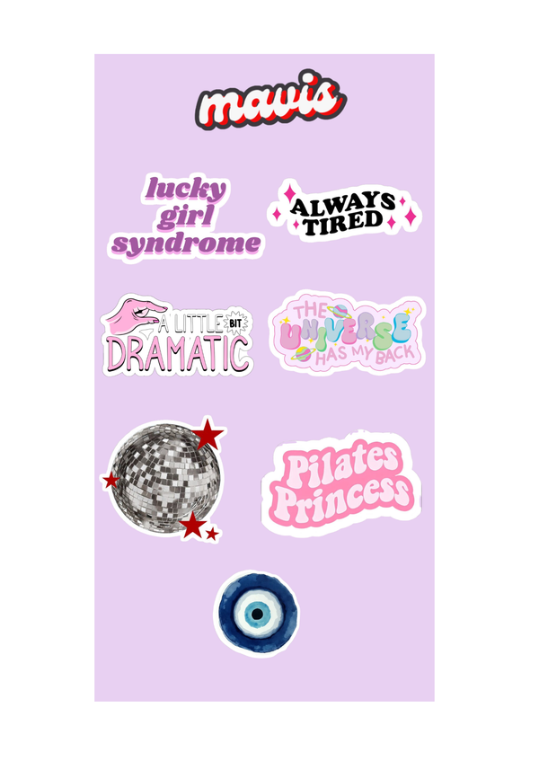 water proof sticker pack - Protected & Dramatic